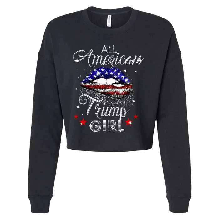 All American Trump Girl Cropped Pullover Crew