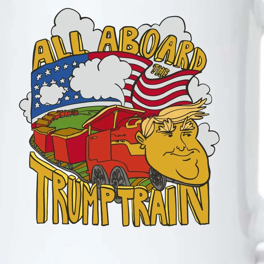 All Aboard Trump Train Black Color Changing Mug