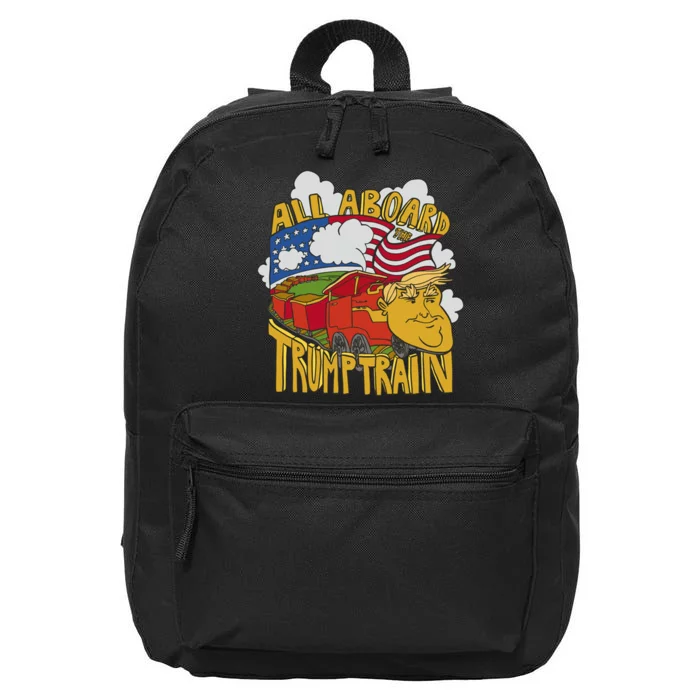 All Aboard Trump Train 16 in Basic Backpack