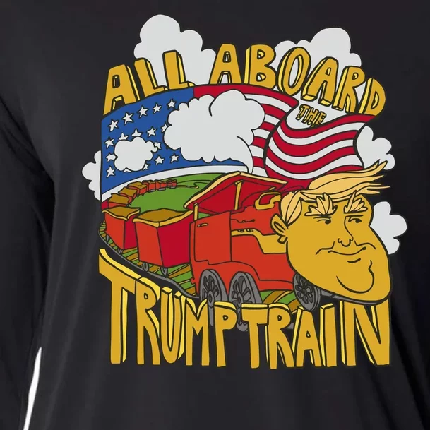 All Aboard Trump Train Cooling Performance Long Sleeve Crew