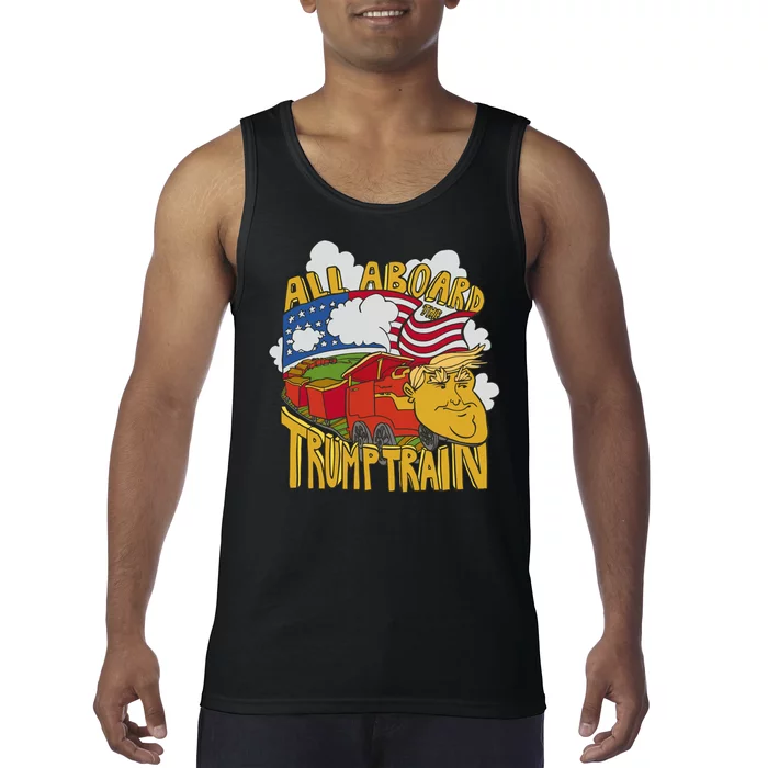 All Aboard Trump Train Tank Top