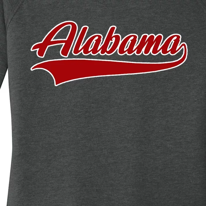 Alabama Al Throwback Design Print Classic Women's Perfect Tri Tunic Long Sleeve Shirt