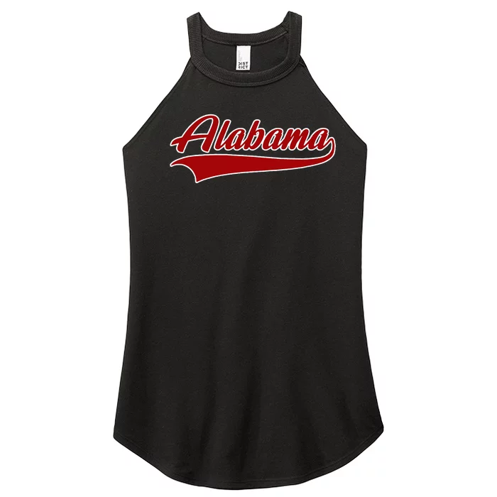 Alabama Al Throwback Design Print Classic Women’s Perfect Tri Rocker Tank