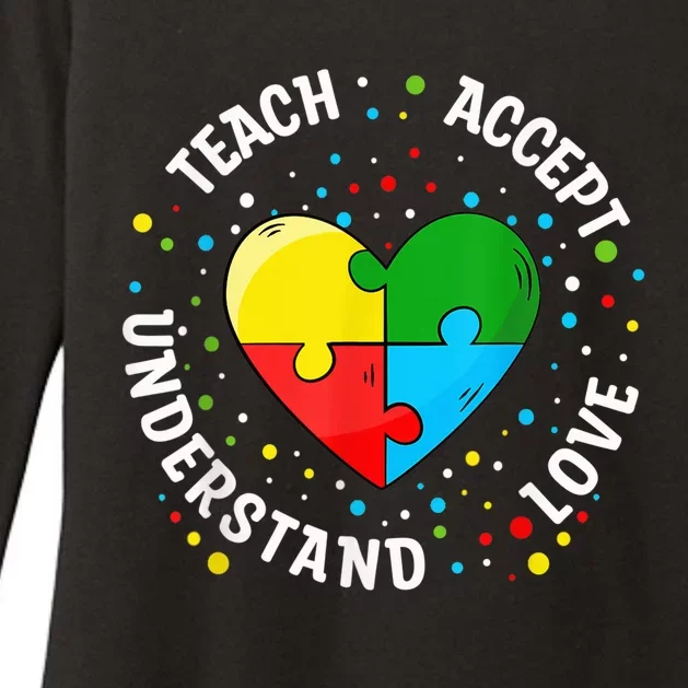 Autism Awareness Teacher Shirt Teach Accept Understand Love Womens CVC Long Sleeve Shirt