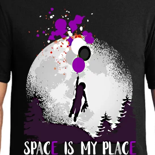 Asexual And Teddy Floating Space Is My Place Asexuality Gift Pajama Set