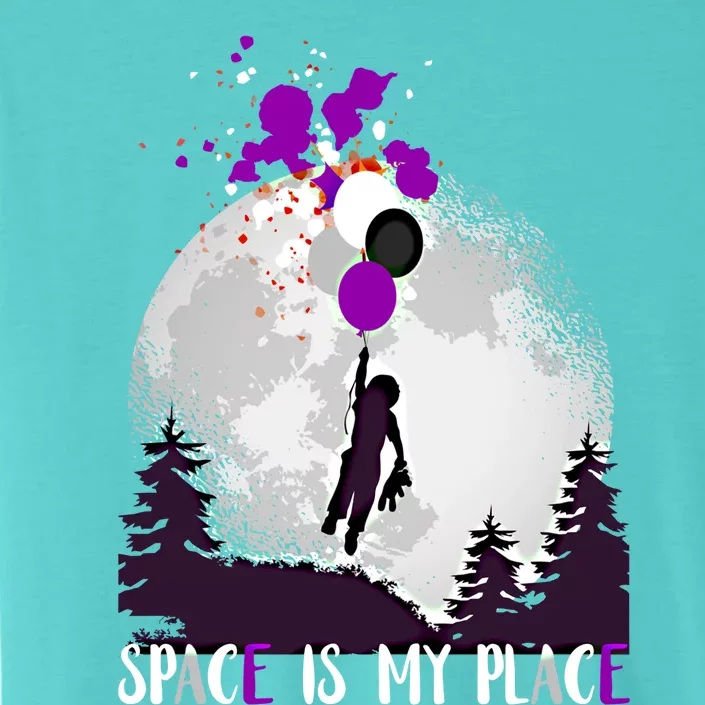 Asexual And Teddy Floating Space Is My Place Asexuality Gift ChromaSoft Performance T-Shirt