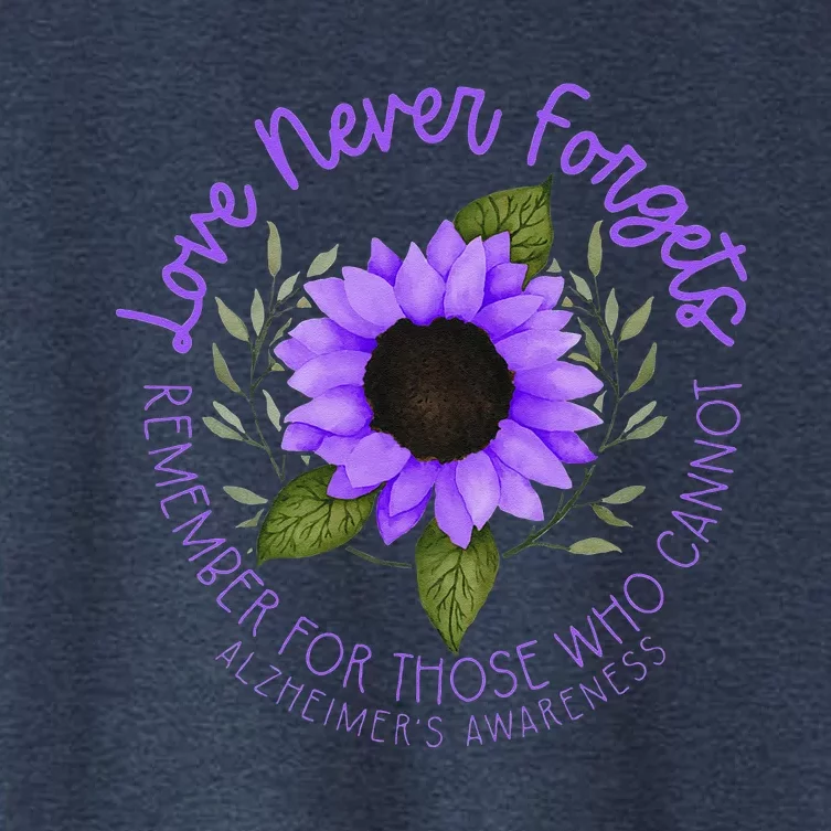 Alzheimer Awareness Tee For Men And Women Purple Sunflower Women's Crop Top Tee