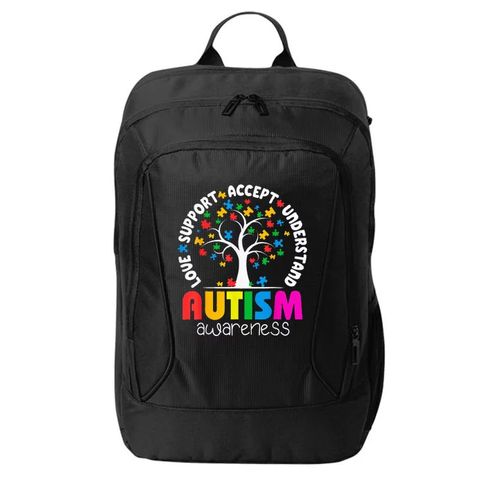 Autism Awareness Teacher Teach Hope Love Inspire City Backpack