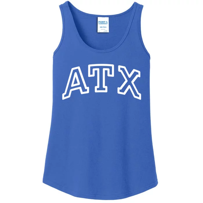 Atx Austin Tx Athletic Design In White Gift Ladies Essential Tank