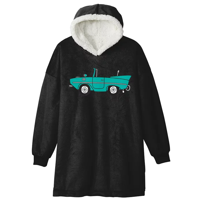 Amphicar Aqua Turquoise Car Boat Owner Collector Hooded Wearable Blanket