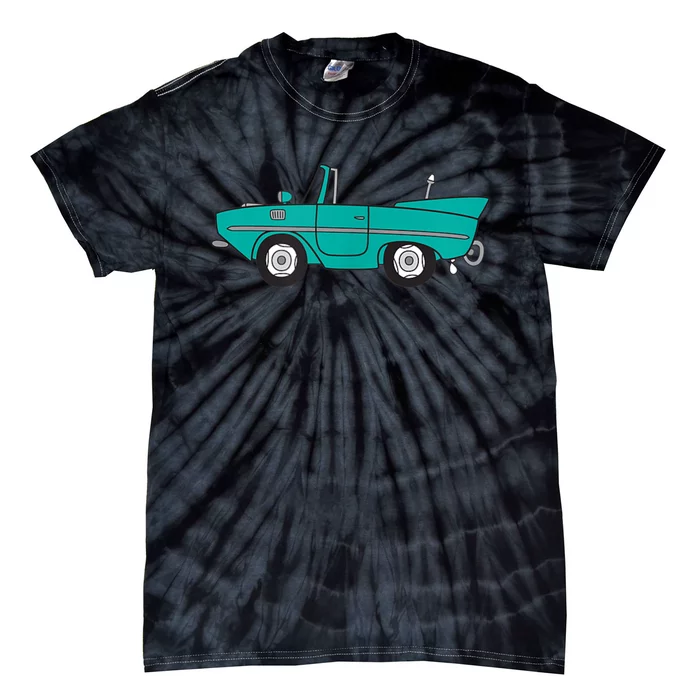 Amphicar Aqua Turquoise Car Boat Owner Collector Tie-Dye T-Shirt