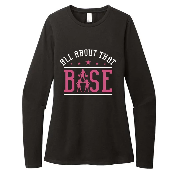 All About That Base Cheerleading Design Cheer Gift Cheerle Great Gift Womens CVC Long Sleeve Shirt