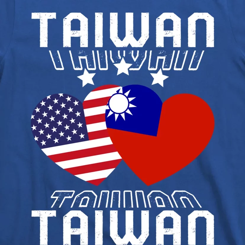 America And Taiwan Taiwanese American Flag Dual Nationality Cool Gift T-Shirt