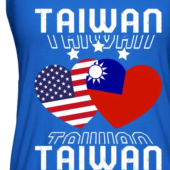 America And Taiwan Taiwanese American Flag Dual Nationality Cool Gift Ladies Essential Flowy Tank