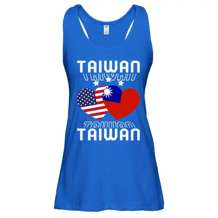 America And Taiwan Taiwanese American Flag Dual Nationality Cool Gift Ladies Essential Flowy Tank