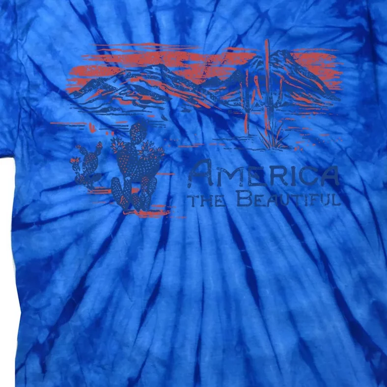 Americana America The Beautiful Landscape Great Gift Tie-Dye T-Shirt