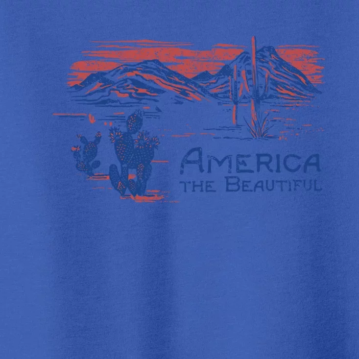 Americana America The Beautiful Landscape Great Gift Toddler T-Shirt