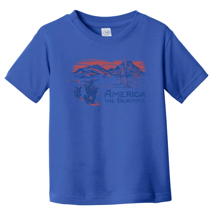 Americana America The Beautiful Landscape Great Gift Toddler T-Shirt