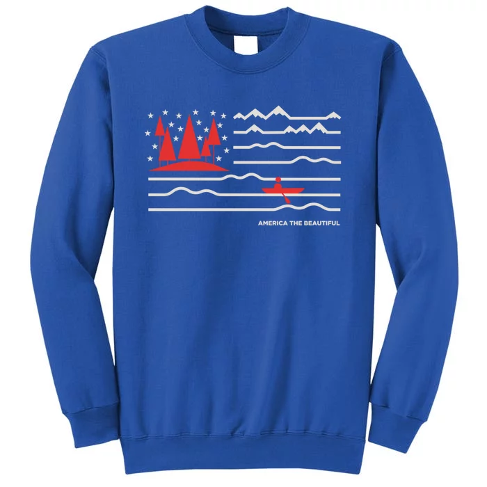 Americana America The Beautiful Sailing Ship Gift Tall Sweatshirt