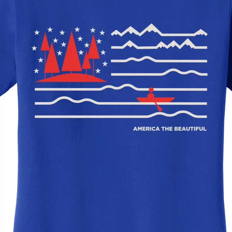 Americana America The Beautiful Sailing Ship Gift Women's T-Shirt