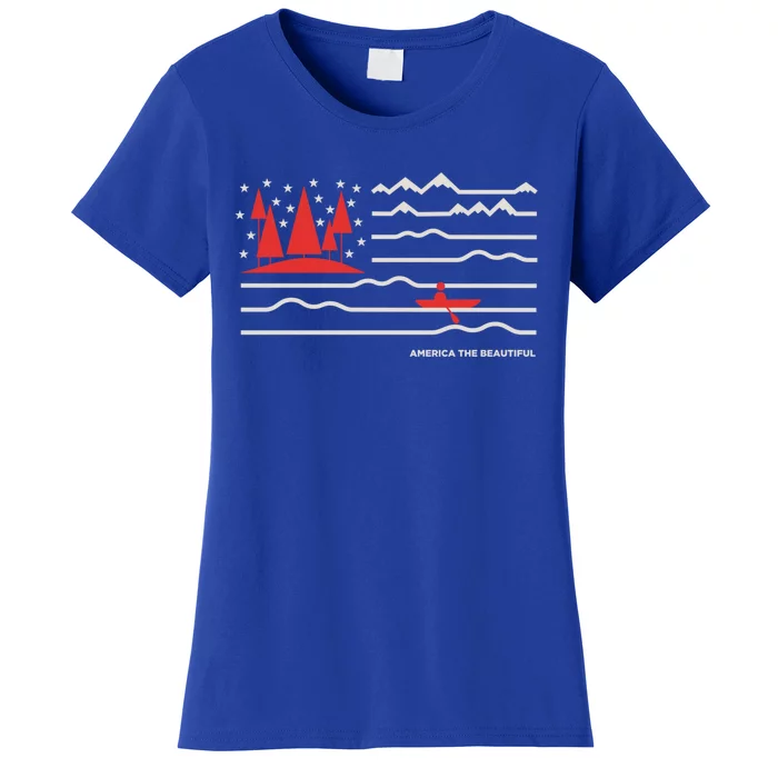 Americana America The Beautiful Sailing Ship Gift Women's T-Shirt