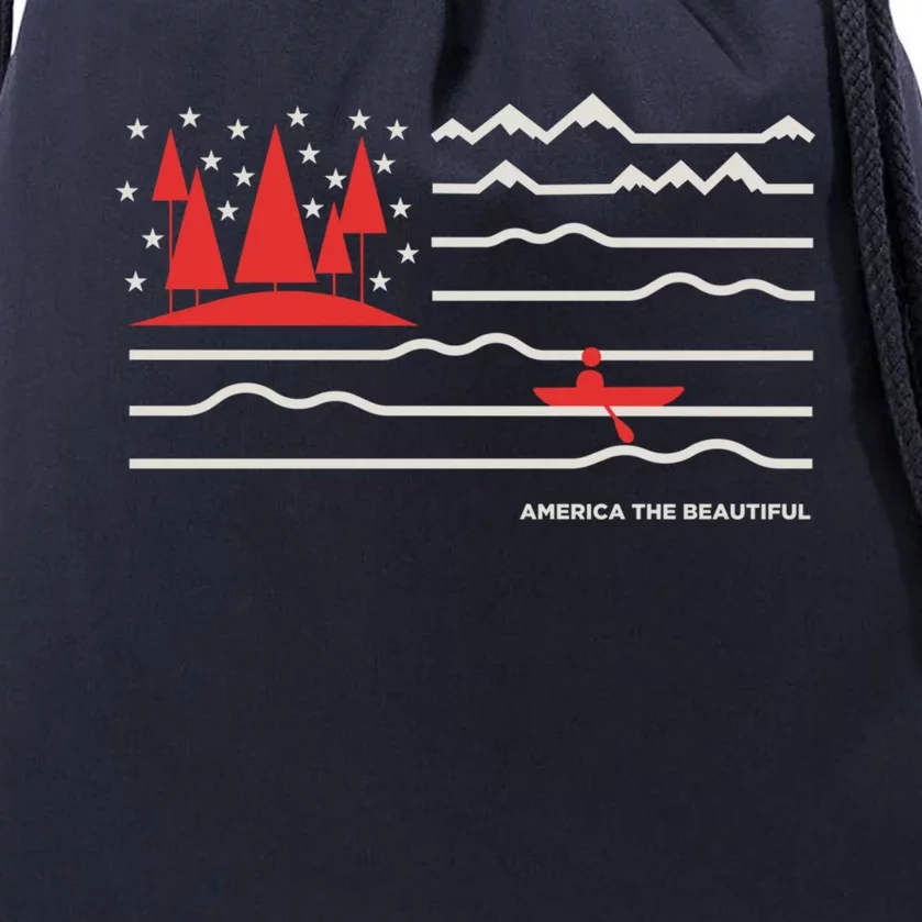 Americana America The Beautiful Sailing Ship Gift Drawstring Bag