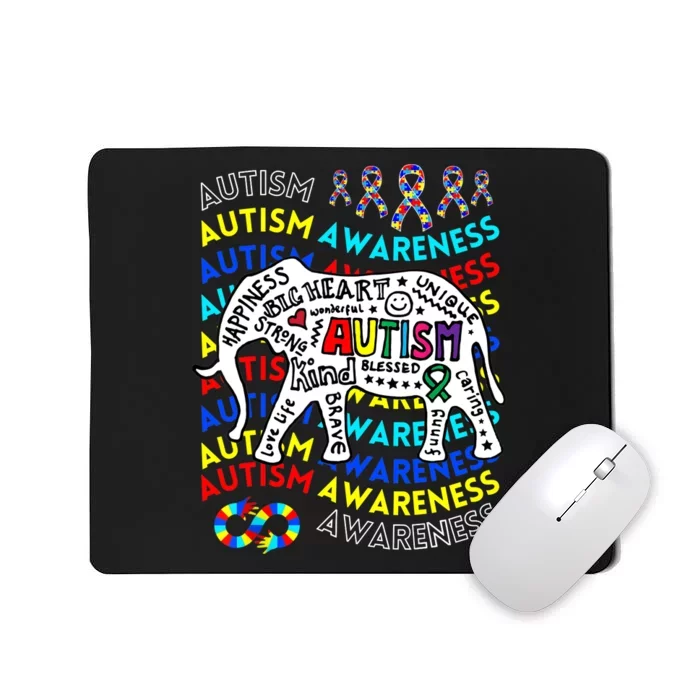 Autism Awareness Teacher Autism Moms And Dads Elephant Mousepad