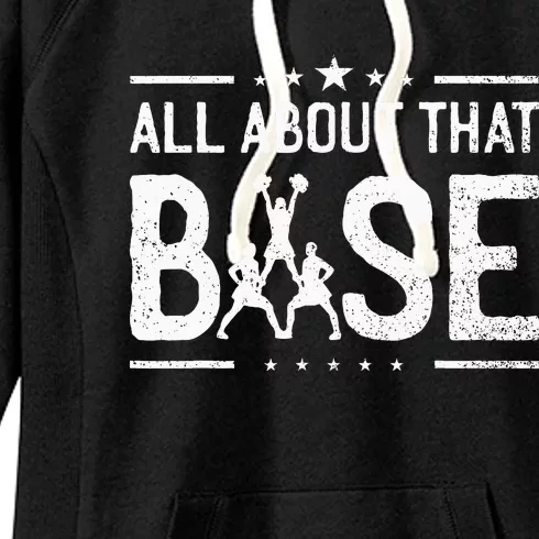 All About That Base Cheerleading Cheerleader Cheer Coach Women's Fleece Hoodie