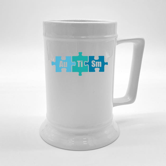 Autism Au Ti Sm Periodic Table Of Elets Science Meme Meaningful Gift Front & Back Beer Stein