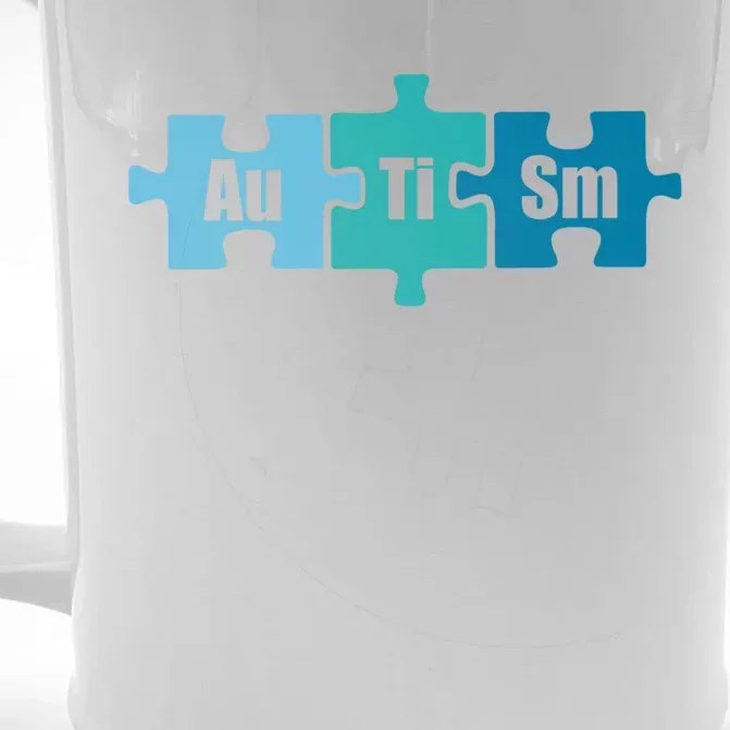 Autism Au Ti Sm Periodic Table Of Elets Science Meme Meaningful Gift Front & Back Beer Stein