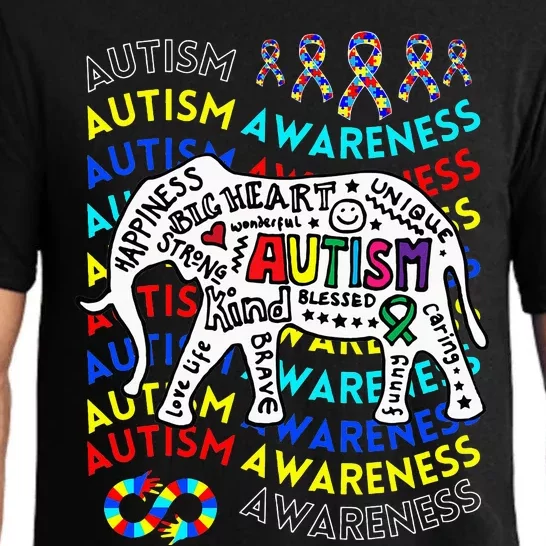 Autism Awareness Teacher Autism Moms and Dads Elephant Pajama Set