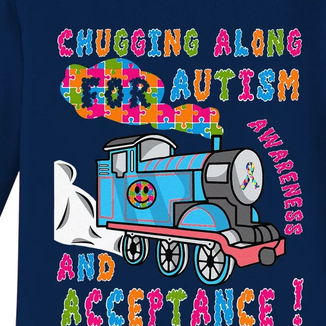 Advocate Acceptance Train Puzzle Cool Autism Awareness Gift Baby Long Sleeve Bodysuit