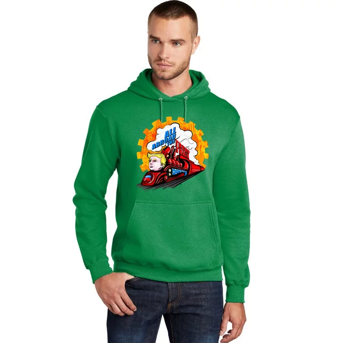 All Abroad The Trump Train 2024 Future Is Bright Tall Hoodie