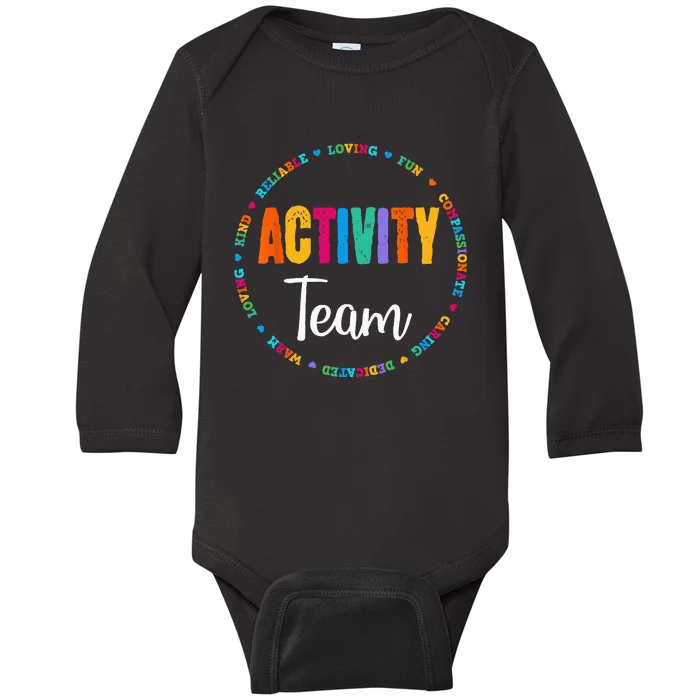 Activity Assistant Team Squad Professionals Week Director Baby Long Sleeve Bodysuit