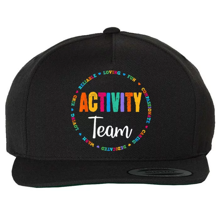 Activity Assistant Team Squad Professionals Week Director Wool Snapback Cap