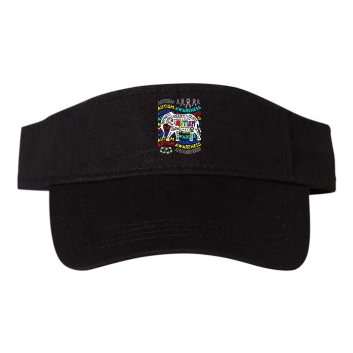 Autism Awareness Teacher Autism Moms and Dads Elephant Valucap Bio-Washed Visor