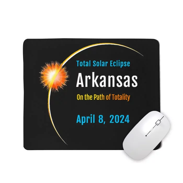 Arkansas AR Total Solar Eclipse 2024 Mousepad