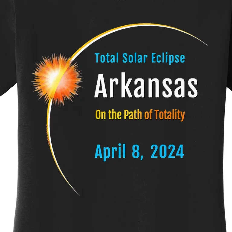 Arkansas AR Total Solar Eclipse 2024 Women's T-Shirt