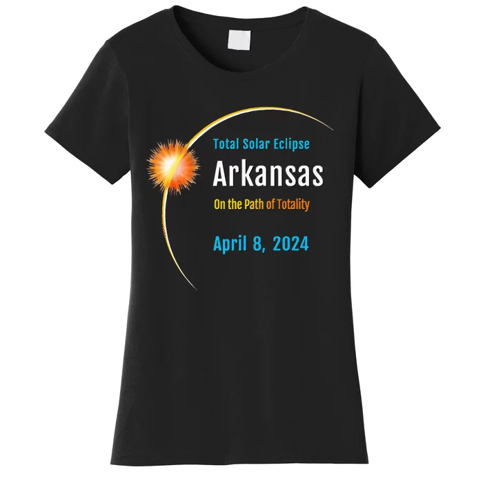 Arkansas AR Total Solar Eclipse 2024 Women's T-Shirt