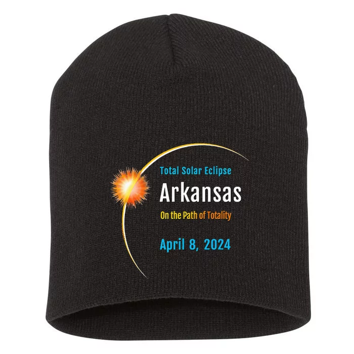 Arkansas AR Total Solar Eclipse 2024 Short Acrylic Beanie