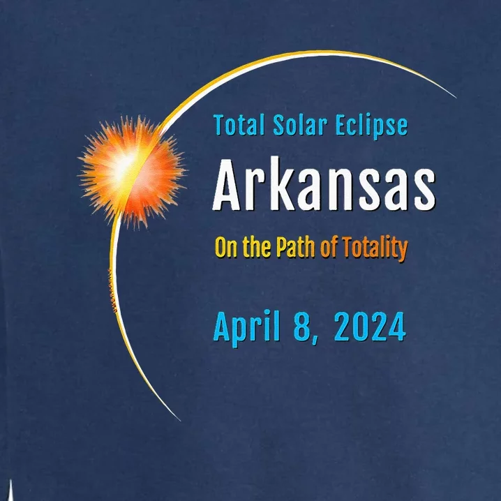 Arkansas AR Total Solar Eclipse 2024 Garment-Dyed Sweatshirt