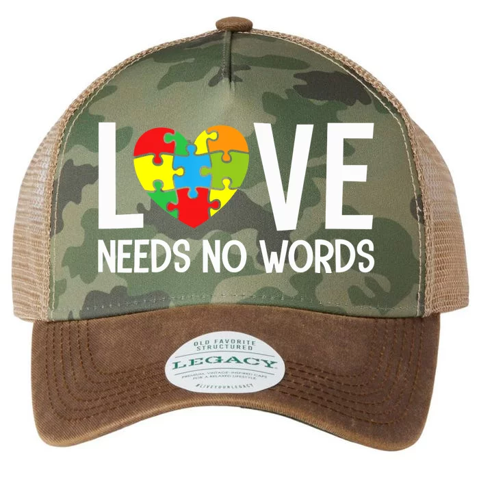 Autism Awareness Teacher Shirt Love Needs No Word Special Ed Legacy Tie Dye Trucker Hat