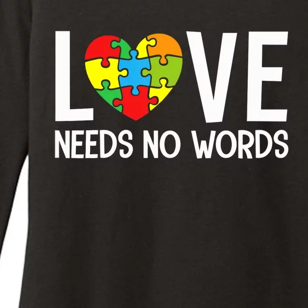 Autism Awareness Teacher Shirt Love Needs No Word Special Ed Womens CVC Long Sleeve Shirt