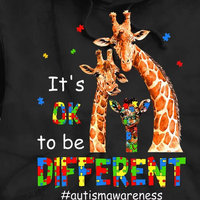 Autism Awareness  Teacher Its Ok To Be Different Tie Dye Hoodie