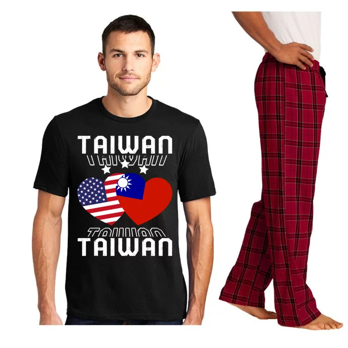 America And Taiwan Taiwanese American Flag Dual Nationality Cool Gift Pajama Set