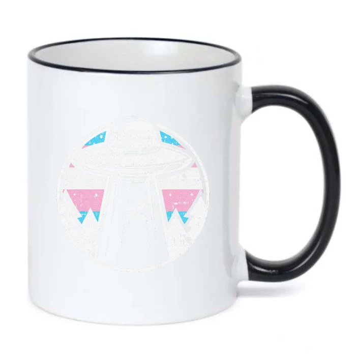 Alien Abduction Transg Pride Lgbtq Gaylien Transg Ufo Black Color Changing Mug