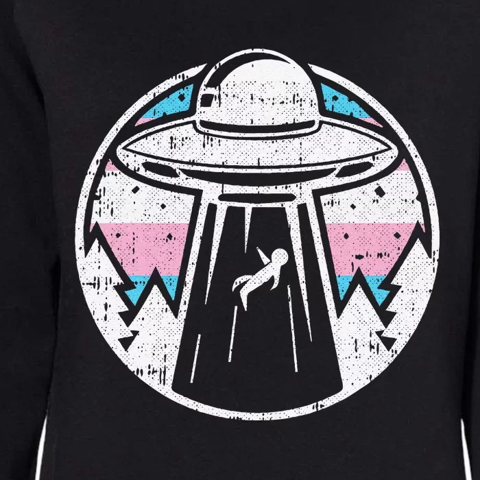 Alien Abduction Transg Pride Lgbtq Gaylien Transg Ufo Womens California Wash Sweatshirt