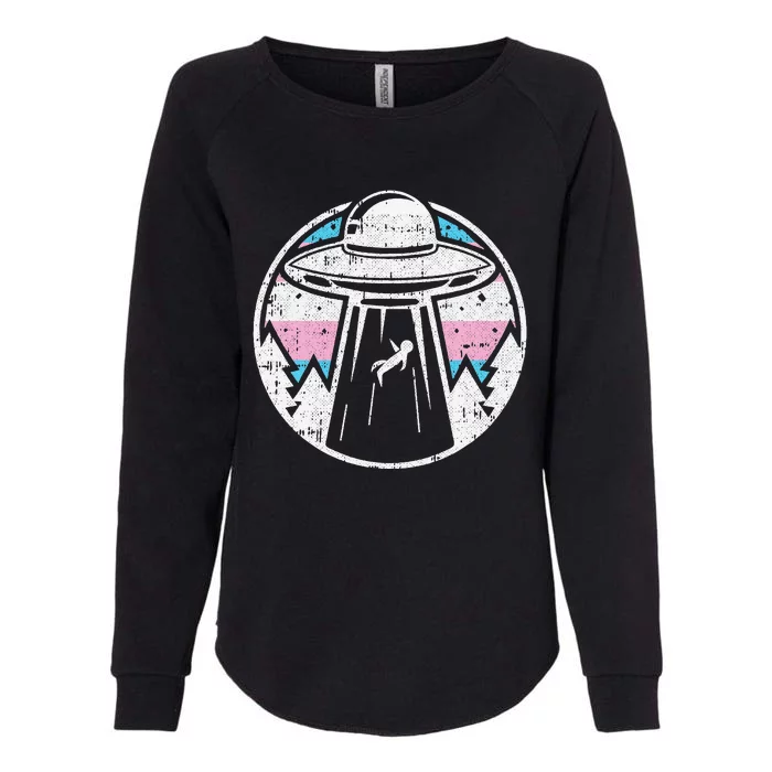 Alien Abduction Transg Pride Lgbtq Gaylien Transg Ufo Womens California Wash Sweatshirt