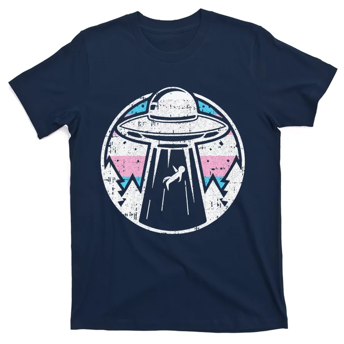 Alien Abduction Transg Pride Lgbtq Gaylien Transg Ufo T-Shirt