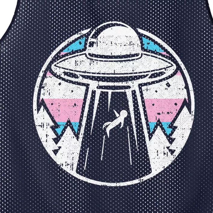 Alien Abduction Transg Pride Lgbtq Gaylien Transg Ufo Mesh Reversible Basketball Jersey Tank